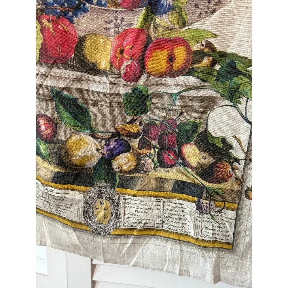 Le Telerie Toscane Firenze tea towel Italy fruit linen botanical basket